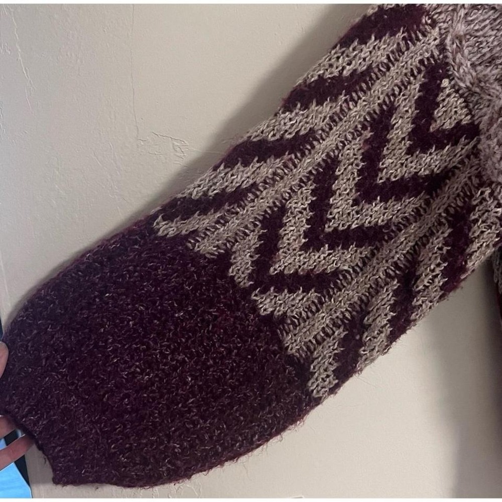 Blu Pepper Women's Medium Patchwork Chunky Knit S… - image 2